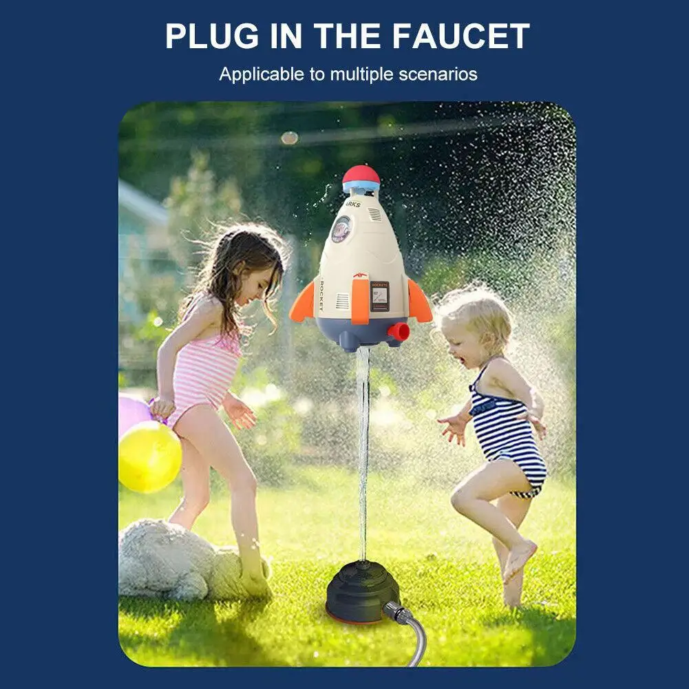 

Water Spray Flying Rocket Rocket Launcher Toys Outdoor Sprinkler Toy Kids Summer Garden Lawn Playing Fun Water Jet Toys Gifts