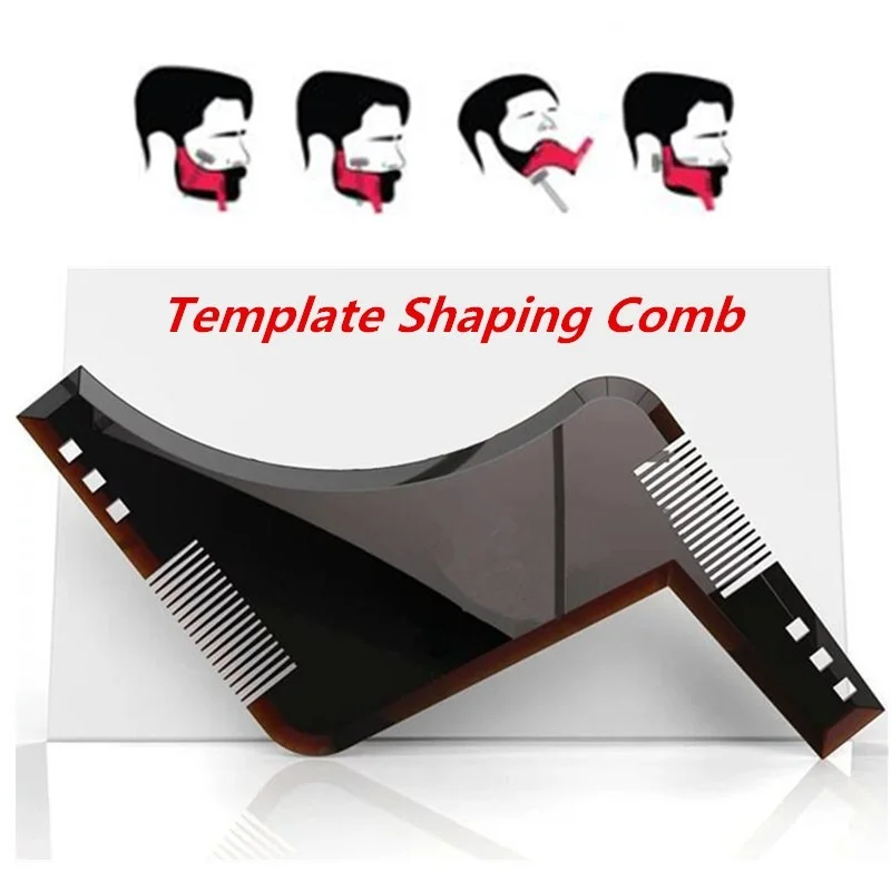 

Beard Shaping Comb Template Beard Brush for Hair Beard Trimmer Template Stencil Men Beard Salon Tools Barber Accessories