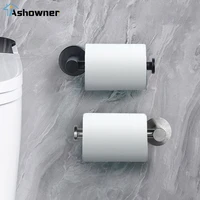 toilet paper holder roll paper holders punch free towel rack self adhesive stainless steel storage rack tissue hanging shelf
