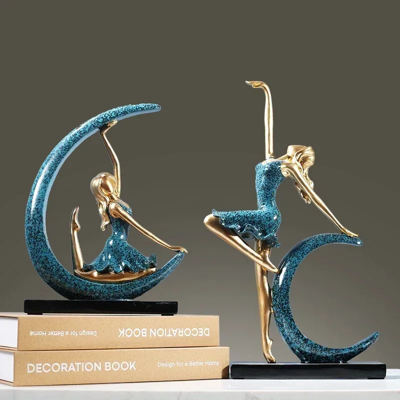 Скандинавская фигурка Луны богини скульптура креативное украшение для дома