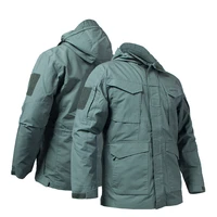 men hooded jacket top coat gel matte kryptek windbreaker zipper waterproof m65 tactical hiking camping trekking male