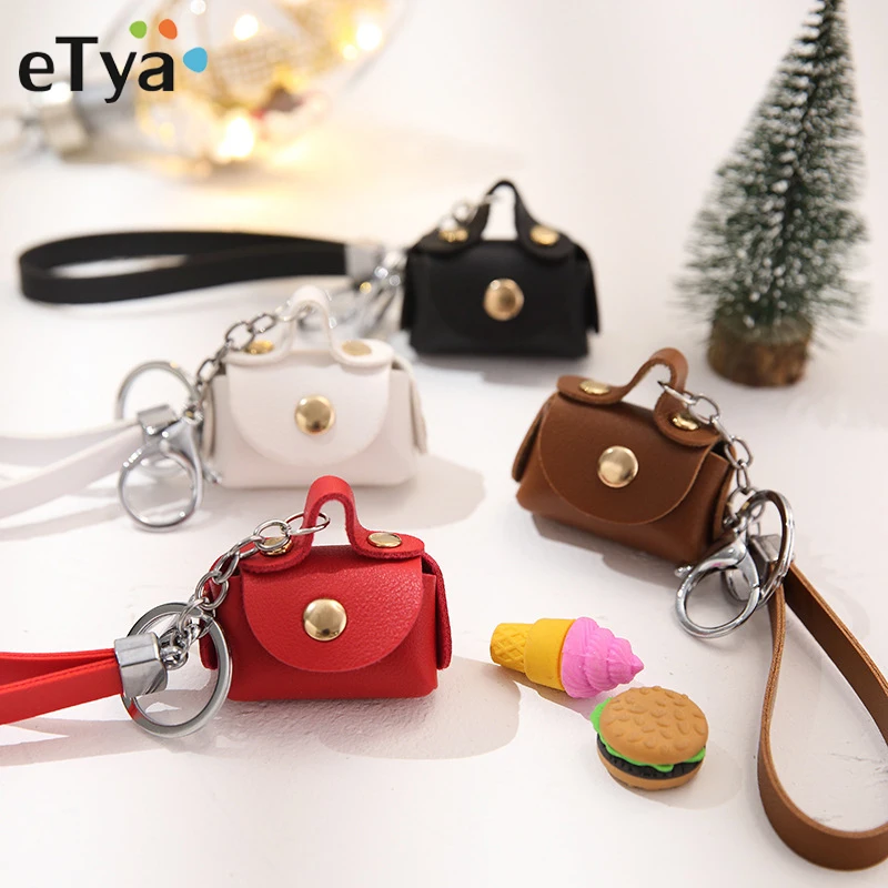 

Girls Mini Coin Money Purse for Women Cute Solid Color Pink Girl Small Earphone Brown Storage Bags Pouch PU Leather Keychain