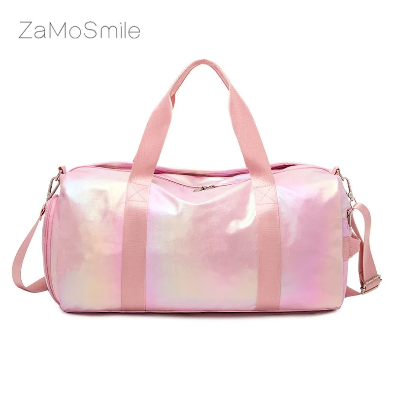 Gradient Color Travel Bag Women's Short-distance Waterproof Folding Luggage Bag Portable Shoulder Fitness Bag