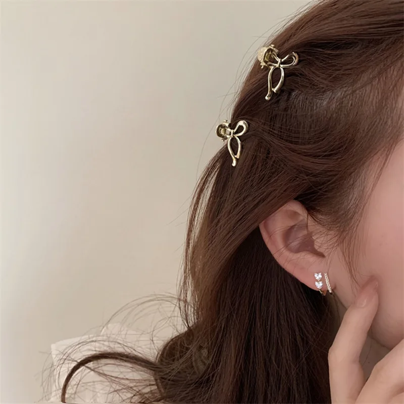 

Gold mini bow small grip clip hairpin female bangs clip princess hair grab bangs clip broken hairpin side clip