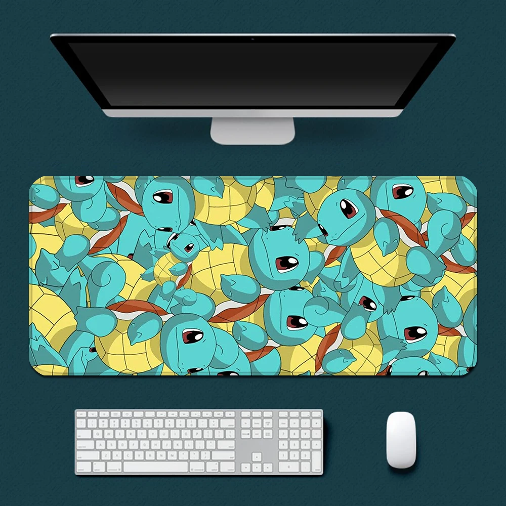 

Pokemon Cute Squirtle Mousepad HD Printing Computer Gamers Locking Edge Non-slip Mouse Pad XXL90x40cm Keyboard PC Desk Pad