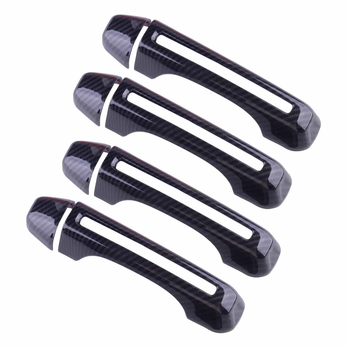 

8 шт./компл. наружные Чехлы для ручек двери, подходят для Jeep Wrangler JL Gladiator JT, из углеродного волокна, стиль ABS 2022 2021 2020