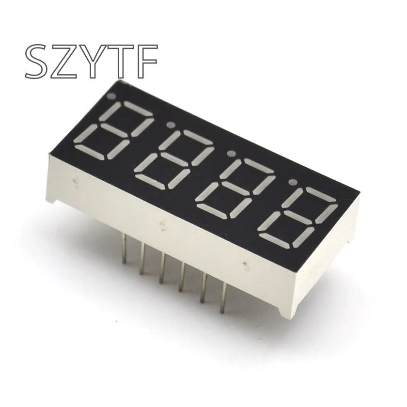 10 шт. 4 бит 1 общий анод положительная цифровая трубка 0 36 дюйма Красный