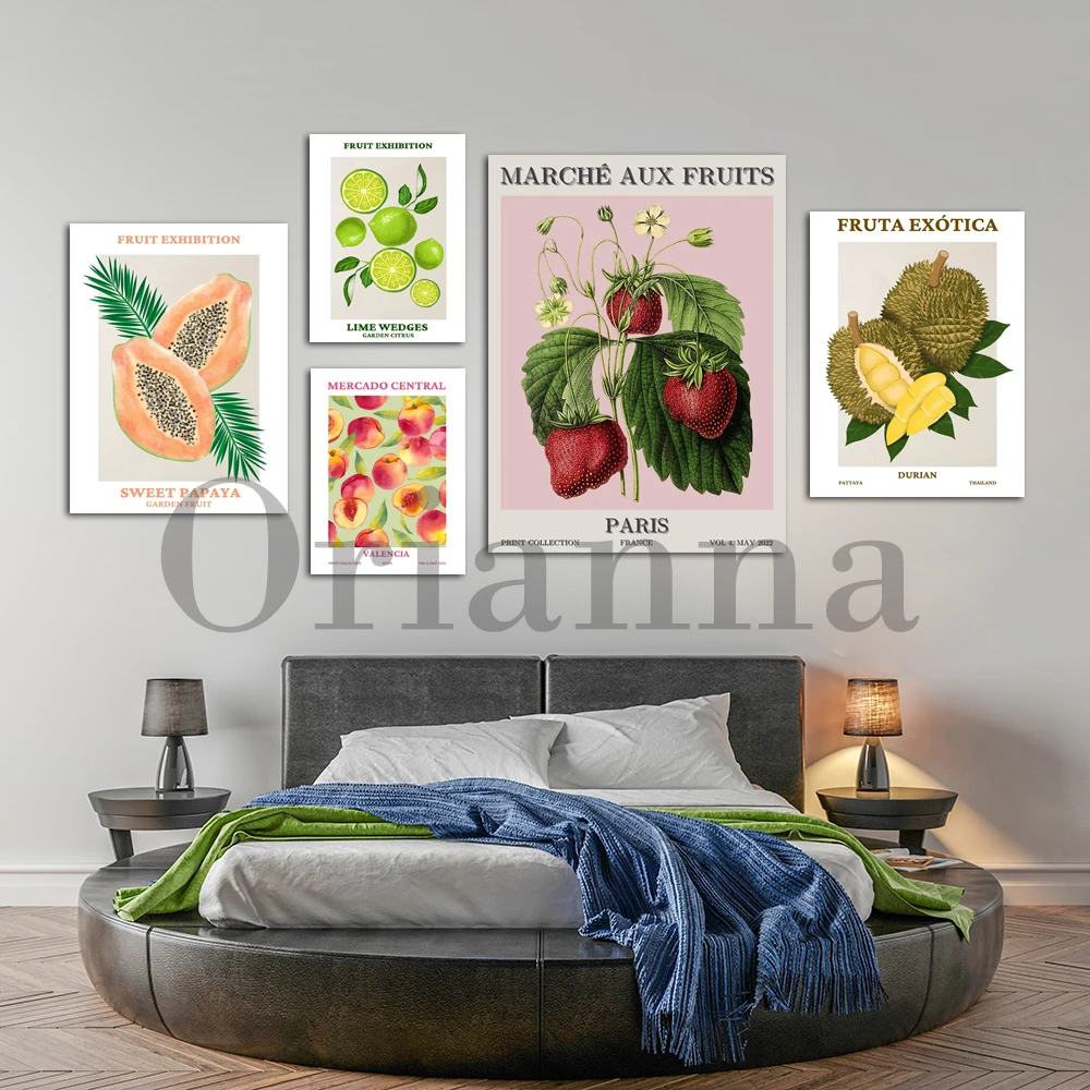 Фруктовый рынок римские лимоны цитрусовый арбуз дуриан питайя кокос папайя лайм