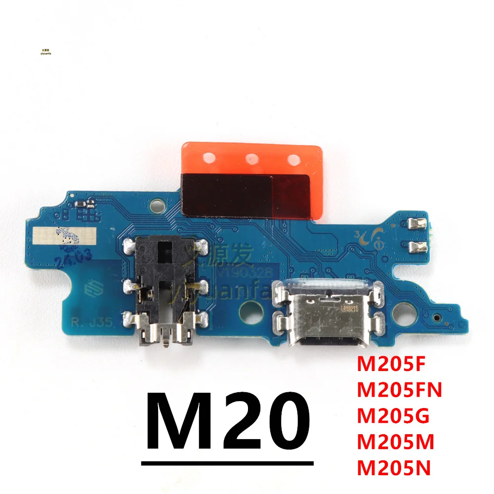 Для Samsung Galaxy M20 SM-M205F M205 USB-порт для зарядки разъем док-станции микрофона плата