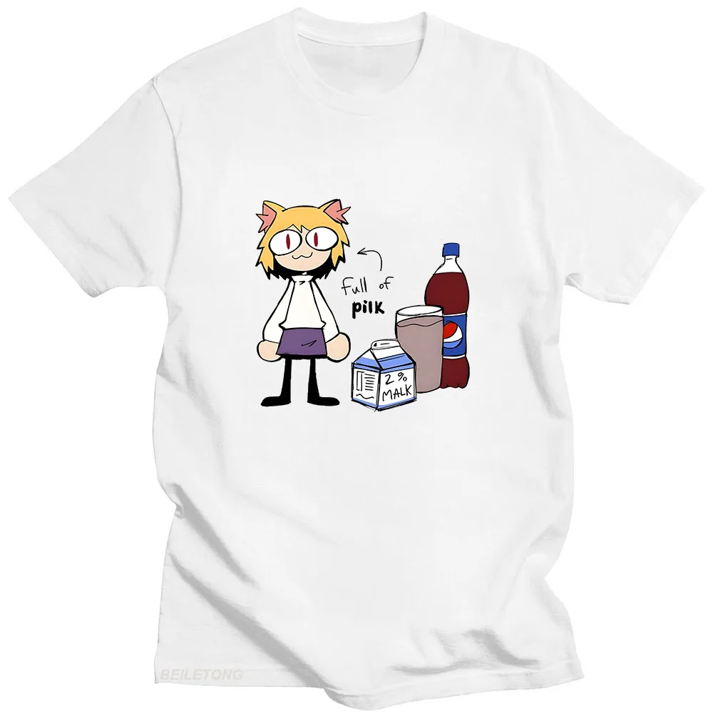 Футболка Melty Blood Neco Arc с мультяшным принтом Harajuku Kawaii футболка на весну/лето милая