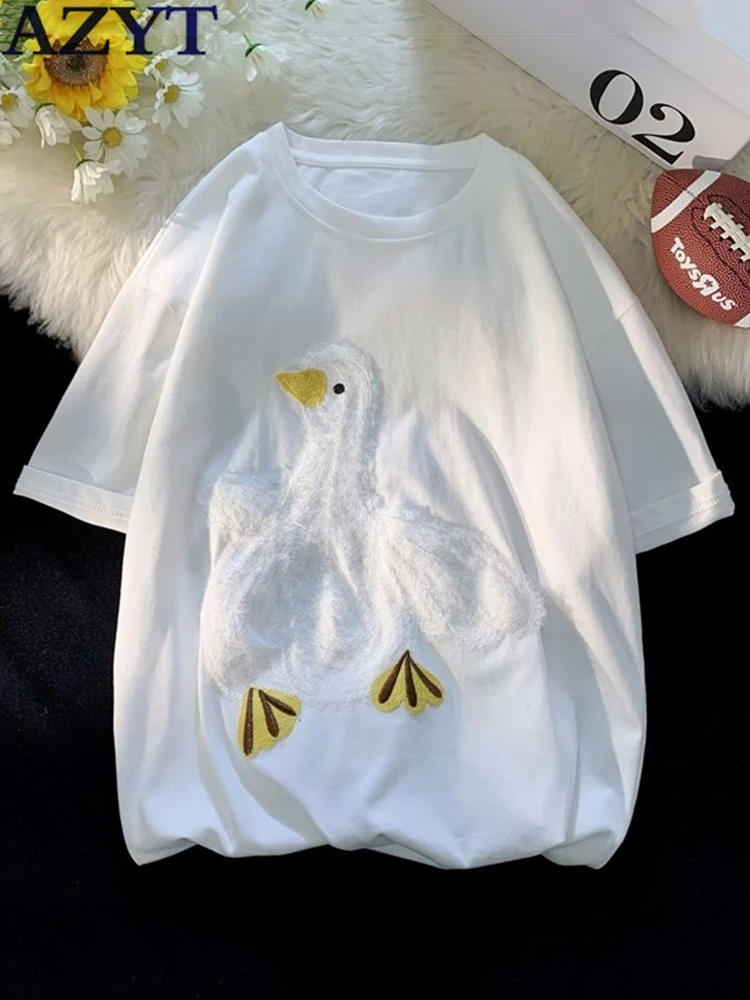 

Женская хлопковая футболка с коротким рукавом и круглым вырезом