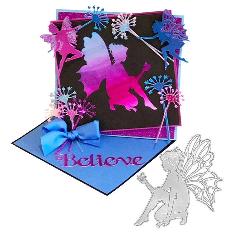 

New Elf Metal Cutting Dies Fairy Cutting Dies Scrapbook Album Paper Card Craft Embossing Card Decoration