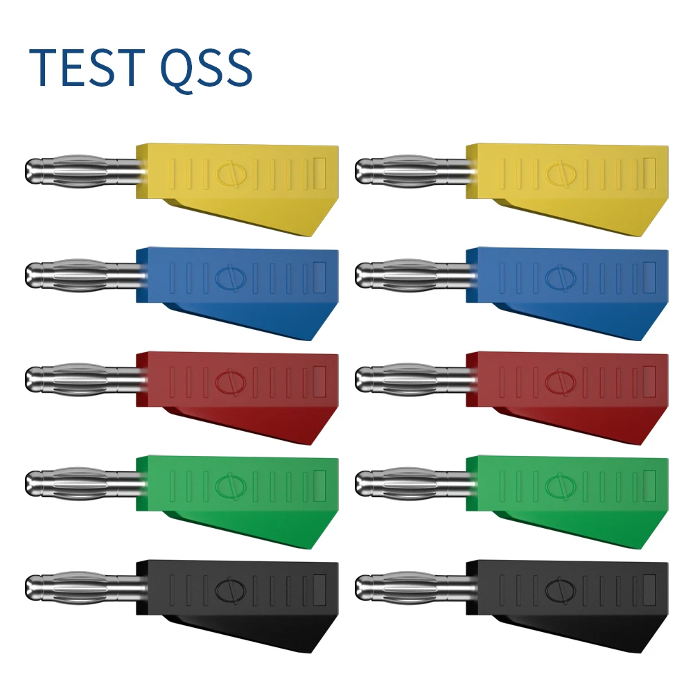 TEST QSS Штабелируемые разъемы «банан» медные никелированные 10 шт