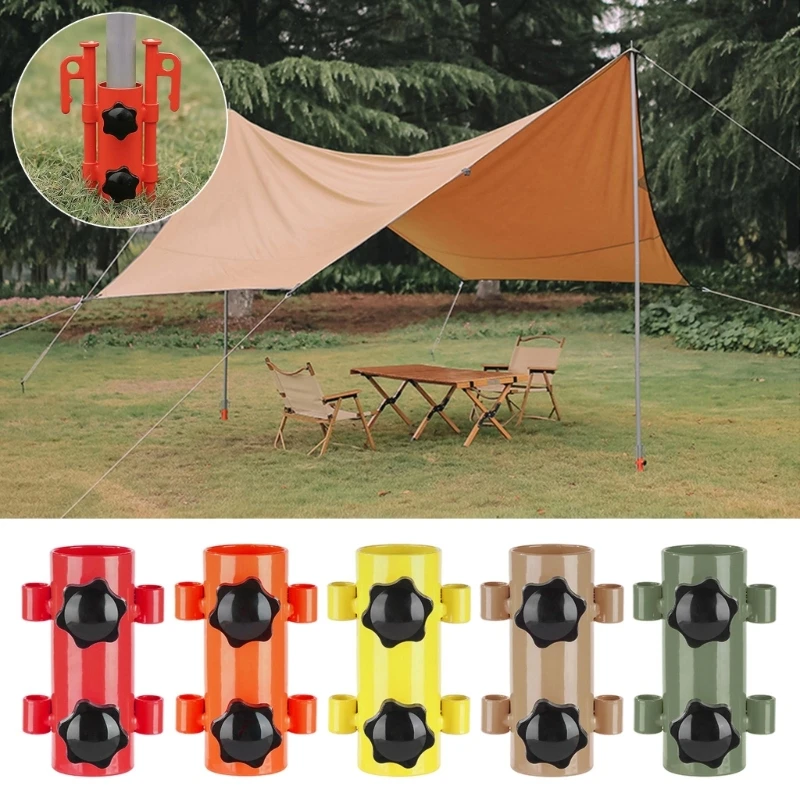

Outdoor Camping Tent Rod Holder Shade Portable Awning Pole Stand Tent Fixed Tube