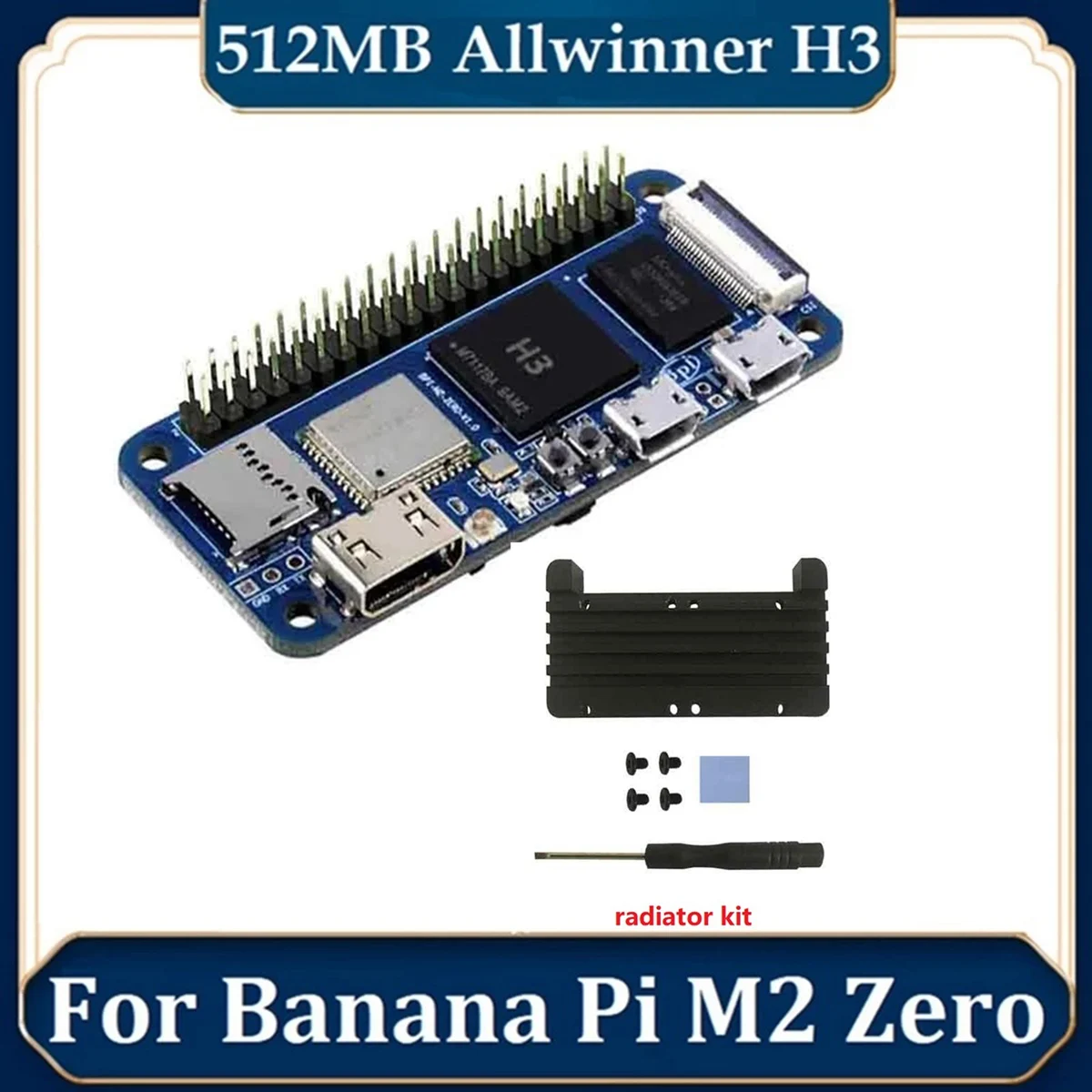 

For Banana Pi M2 Zero Alliwnner H3 Quad Core Cortex-A7 512M DDR3 RAM Open Source Computer Development Board BPI-M2 Zero