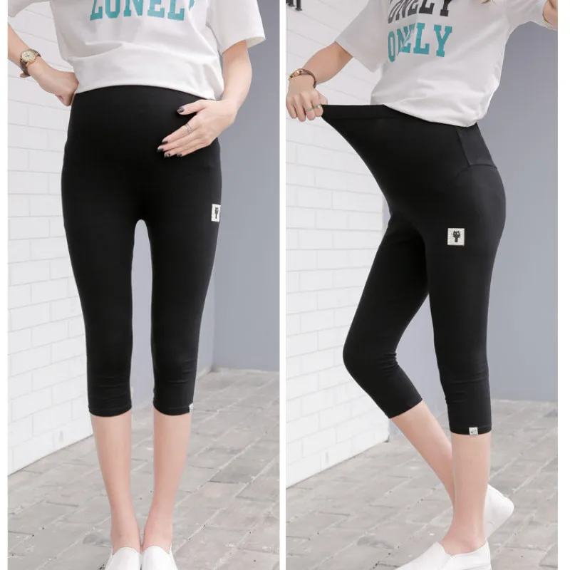 165 # летние тонкие мягкие леггинсы из модала для беременных женщин 7/10 капри живота