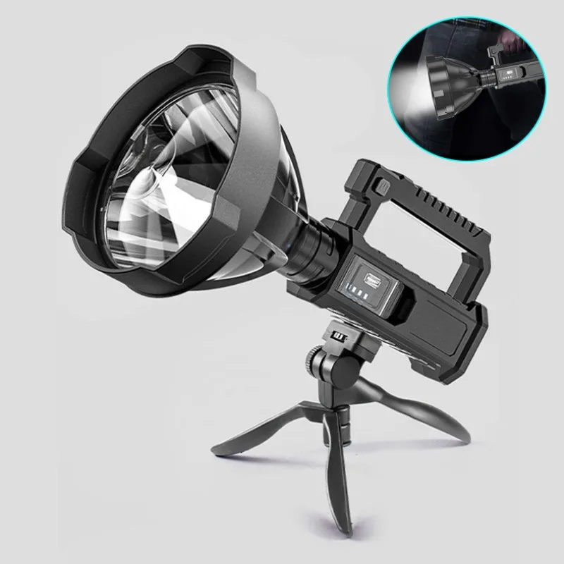 

High Power LED Flashlight Rechargeable Ultra Bright Searchlight Strong Light Spotlight Waterproof Torch Lamp Outdoor Lighting