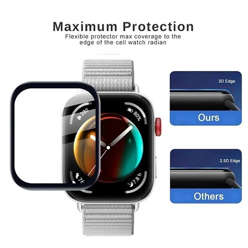 1-3 шт. 9D изогнутая пленка для Huawei Watch fit3 SmartWatch Защитная экрана а не стекло Huawey Fit 3