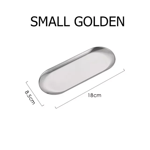 

New in Steel Gold Dining Plate Dessert Plate Nut Fruit Cake Tray Snack Kitchen Plate Western Steak Kitchen Plate Dish envio grat