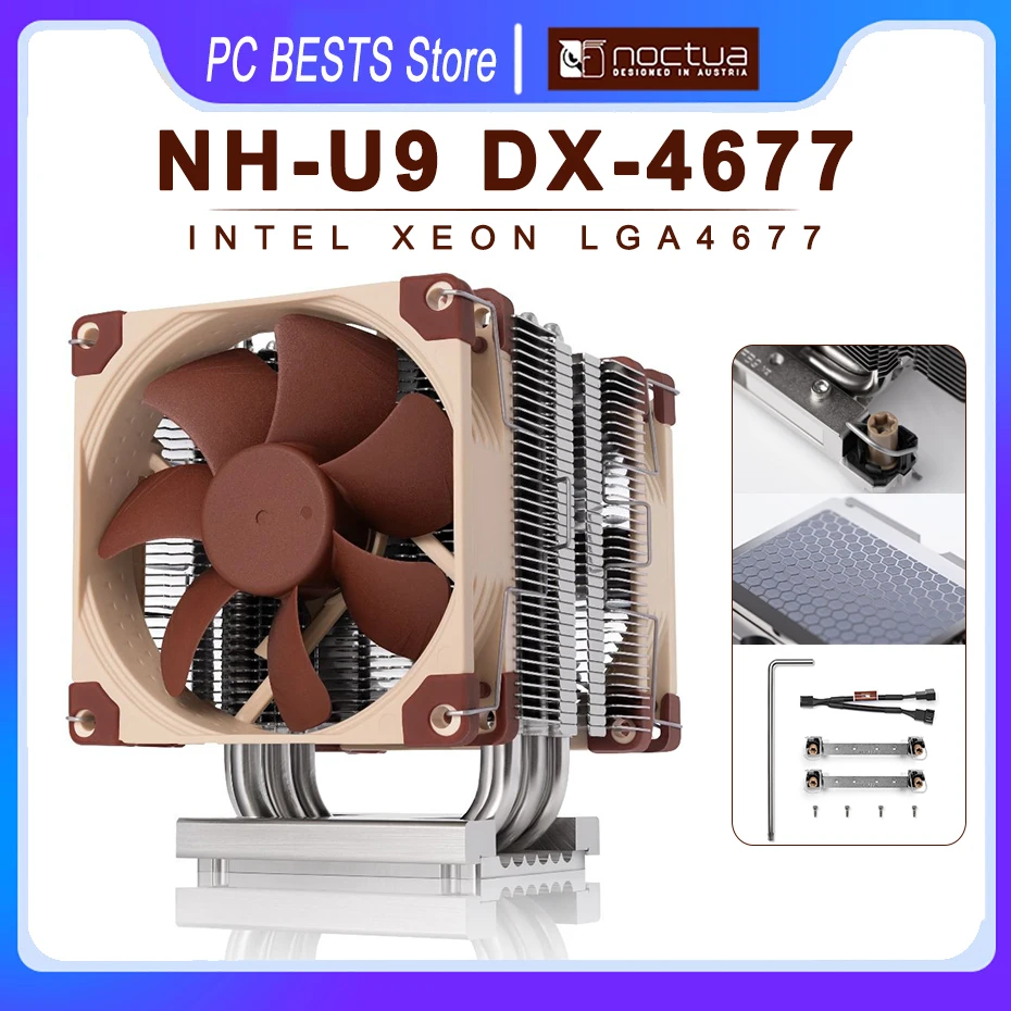 

Noctua NH-U9 DX-4677 Server Radiator High Performance Heat Dissipation NF-A9 PWM Premium 92mm Cooling Fan 4U Intel LGA4677