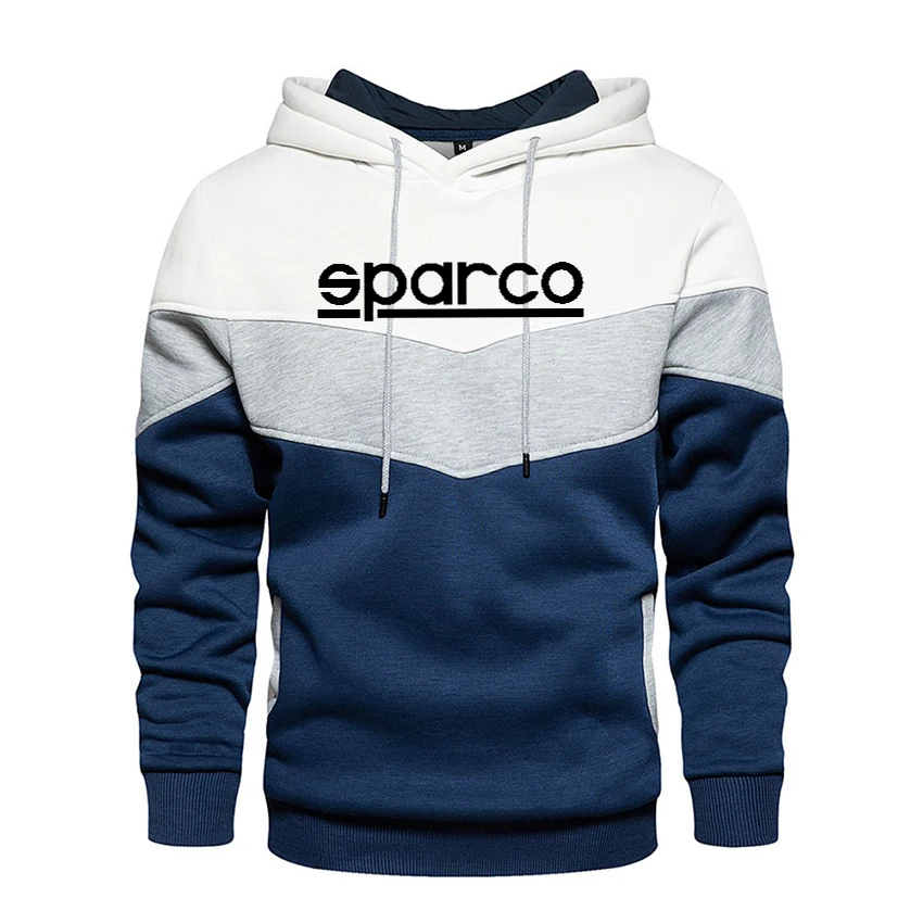

Новинка сезона осень-зима 2022, модная мужская Толстовка SPARCO в стиле пэчворк, Свободный Мужской пуловер, Повседневная Толстовка, европейский ...