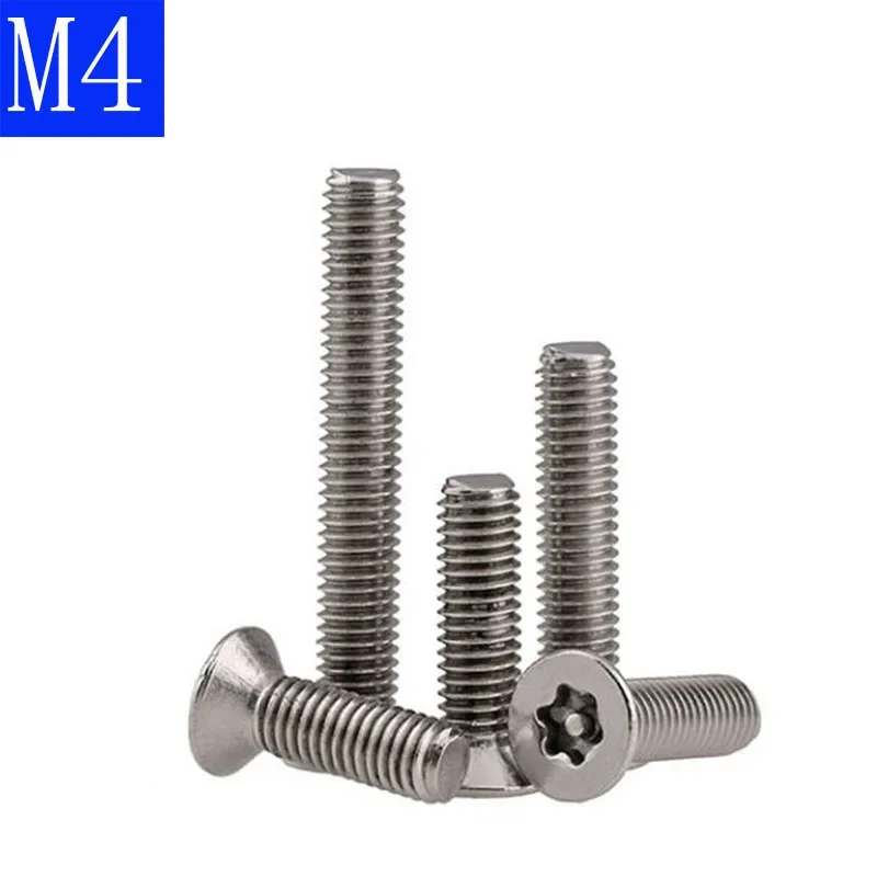M4 - 0 7 4 мм нержавеющая сталь 304 штифт A2 тампер Torx защитные винты с плоской головкой