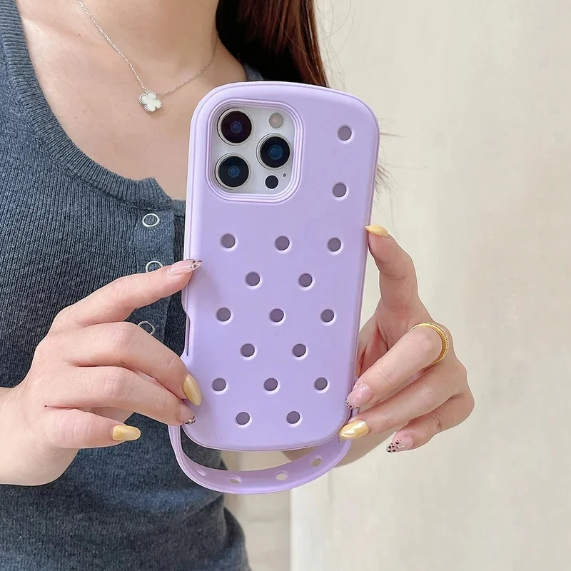 Фото Для iPhone 17 16 15 14 13 Pro Max Air Case: силиконовый чехол с отверстиями для шармов, охлаждающий, с ремешком на запястье, противоударный, с задней крышкой из поликарбоната №2