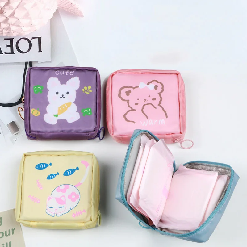 1 шт. Портативная сумка для хранения ватных дисков и ежемесячных салфеток