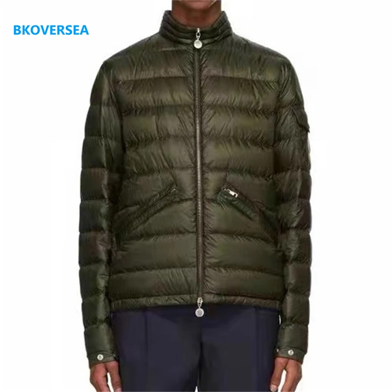 

Мужские демисезонные Пуховики с воротником-стойкой, роскошные светильник теплые однотонные тонкие куртки