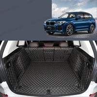 leather car trunk mat cargo liner for bmw x3 2018 2019 2020 g01 rug carpet interior accessories 2021 2022 rear boot cushion