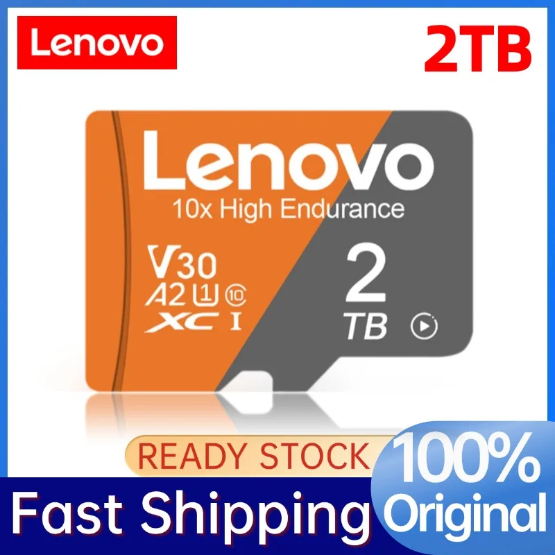 Lenovo 2TB UHS-I Micro TF SD-карта Высокоскоростные карты флэш-памяти 1 ТБ 512 ГБ 256 128 Mini для игр