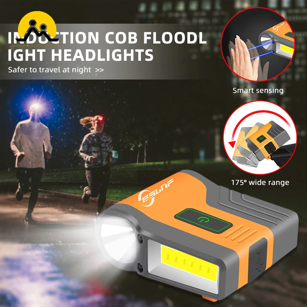 

Индукционный прожектор COB для рыбалки, крышка для фары, светильник с зажимом для крышки, уличный светодиодный водонепроницаемый светильник ...