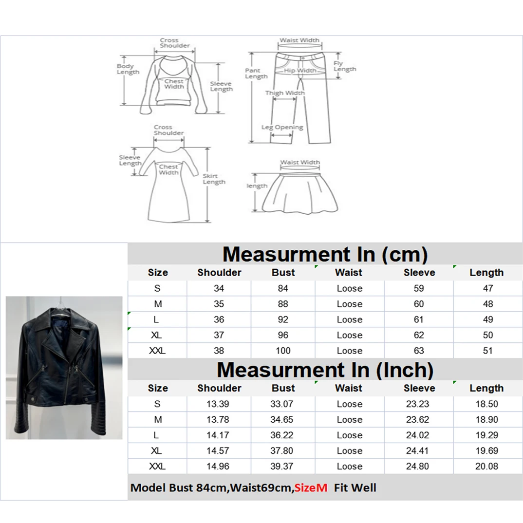 Top Quality Fashion Short Slim Female Jacket 2022 New Women Bike Moto Coat Leather Outwear Zipper Autumn Winter