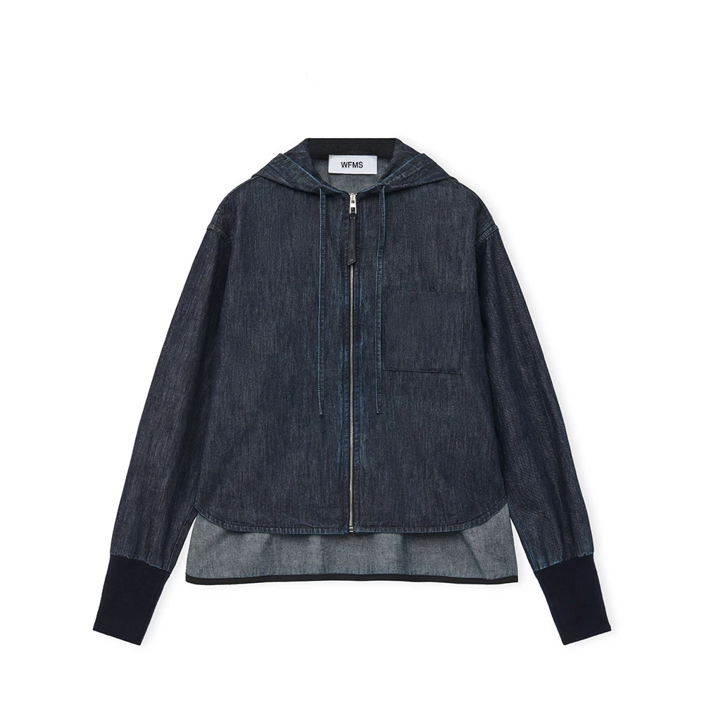 

WFMS MS куртка с капюшоном Джинсовая Индиго # wfms6548