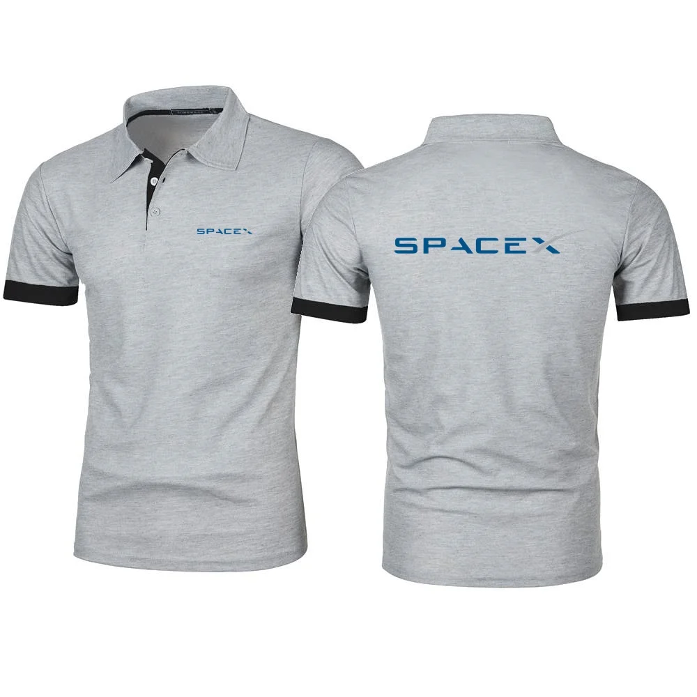 Мужские рубашки поло SpaceX Rocket StarmanX Expedition Top МУЖСКИЕ футболки с короткими рукавами