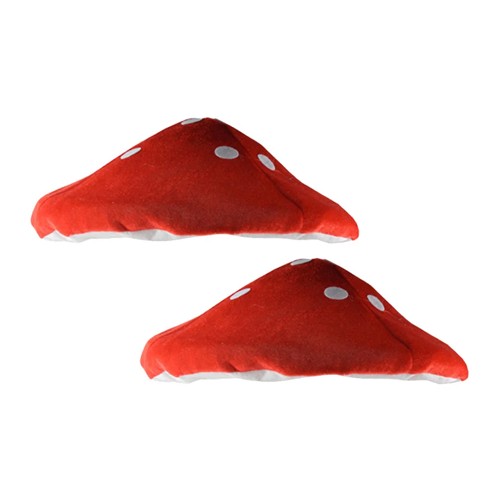 

2 Pcs Mushroom Cap Adult Halloween Costumes Hat Shaped Japanese Funny Women's Toad Mardi gras