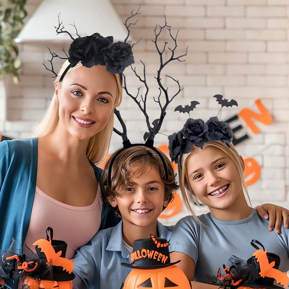 Украшение для Хэллоуина повязка на голову в виде черной ветки аксессуары волос