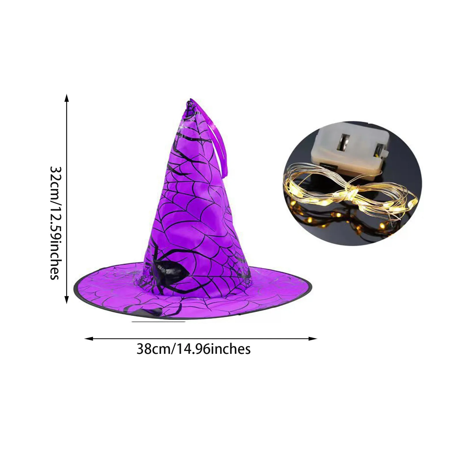 Светодиодный Светящийся Фонарь На Тему Хэллоуина Шляпа Ведьмы Звездное Небо