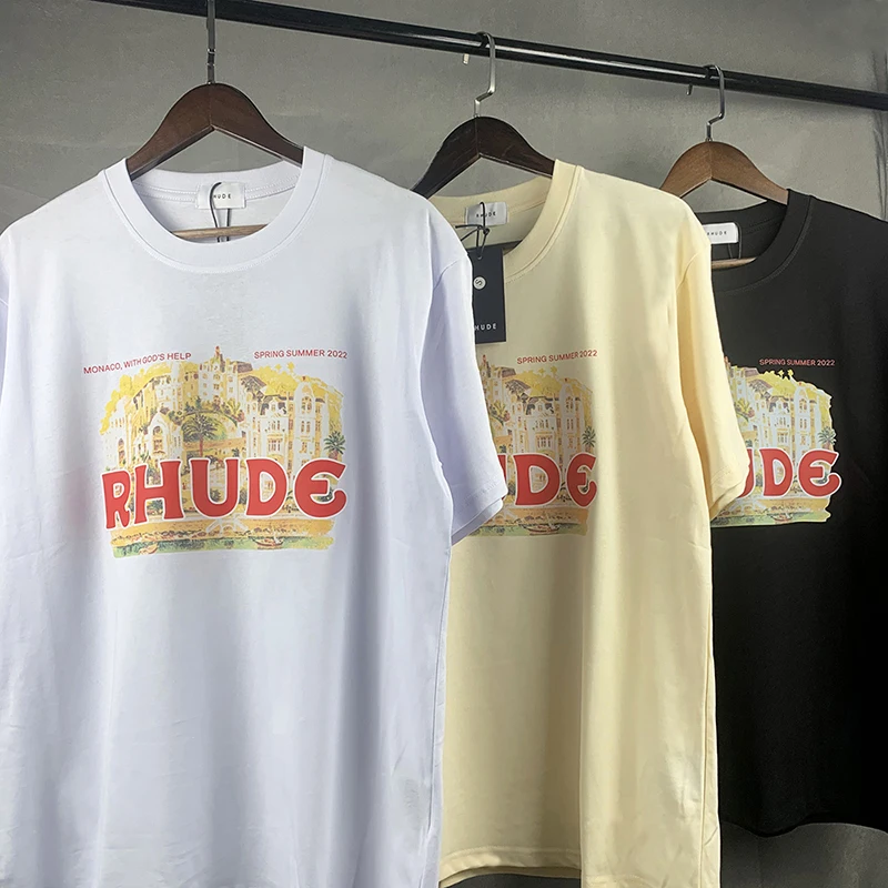RHUDE T Shirt Casual Cotton Oversized 