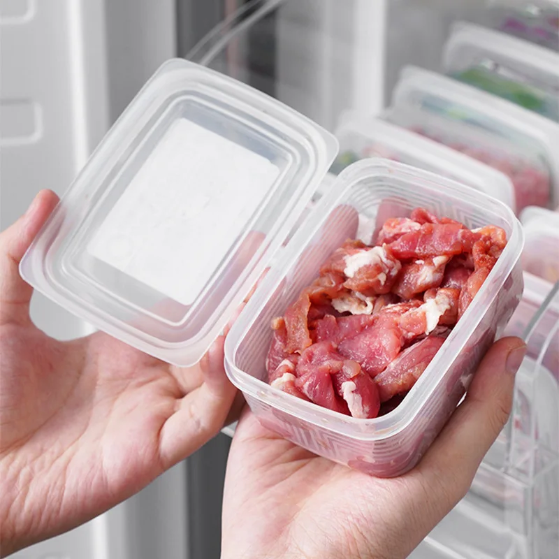 

Freezing Box for Meat PP Sub-packaging Box Fridge Fresh-keeping Box Vegetable Fruit Sealed Storage Containers kitchen organizer