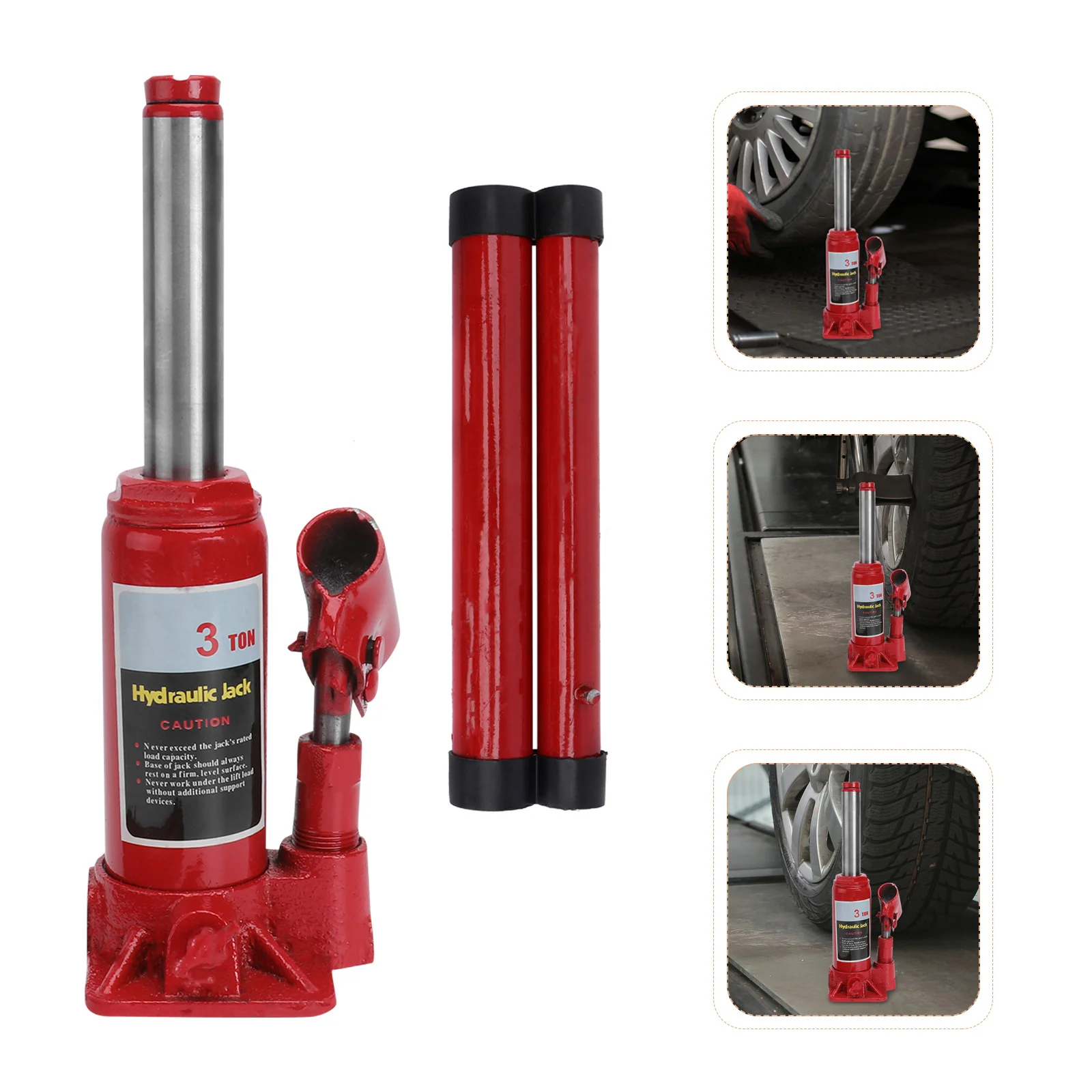 

3 Ton Car Sedan Car Oil Pressure Jack Car Auto Changing Tires Tools Home Use ( Red )
