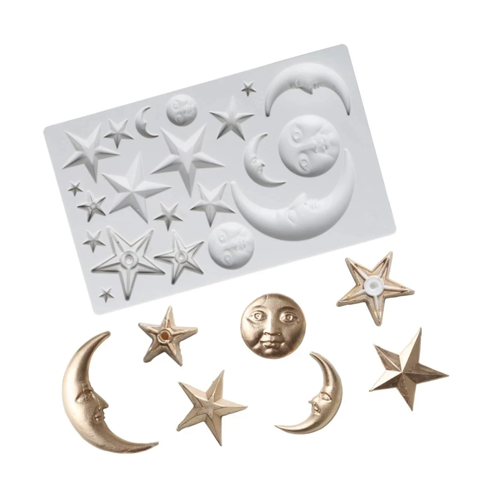

Silicone Mold Dessert Kitchen Gadgets Cake DIY Decorating Making Tools Home Decors Angel Wing Moon Stars Sun Face dropshipping