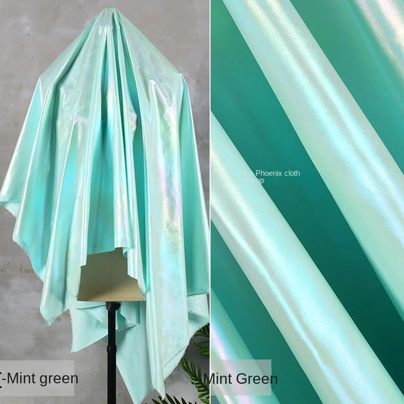 

Пуховая ткань мятно-зеленая нейлоновая Водонепроницаемая легкая мягкая креативная ткань для одежды «сделай сам» материал для шитья