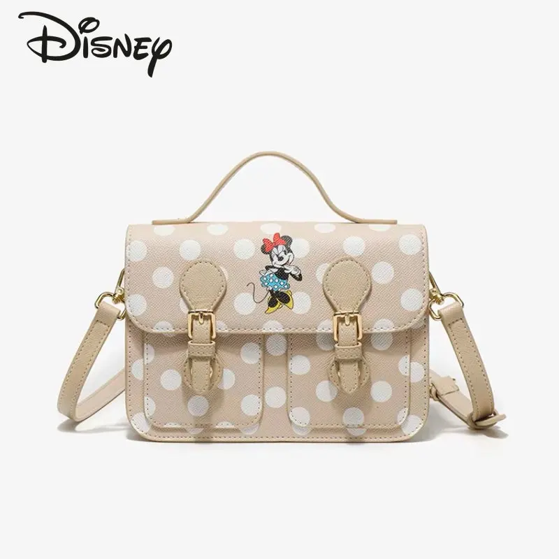 Disney Minnie Original New Women's Handbag Fashion Advanced Crossbody Bag Cartoon Multi Functional College Style Shoulder Bag