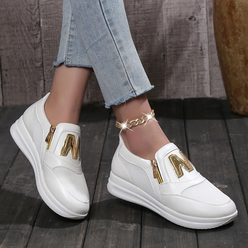 2023 Women's Sneakers Platform Casual Breathable Sport Design Vulcanized Shoes Fashion Tennis Female Footwear Zapatillas Mujer
