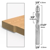 14 shank down cut up cut flush trim solid carbide spiral router bit use for soft hard woodworking router bit