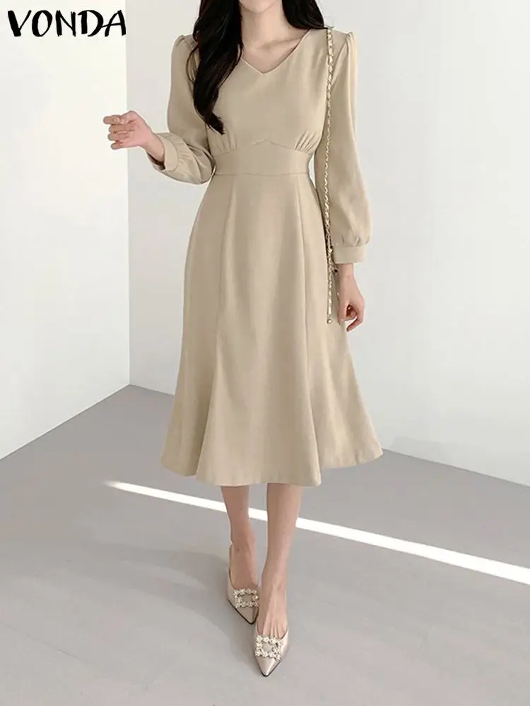 

Платье VONDA женское летнее с оборками, с длинным рукавом и V-образным вырезом