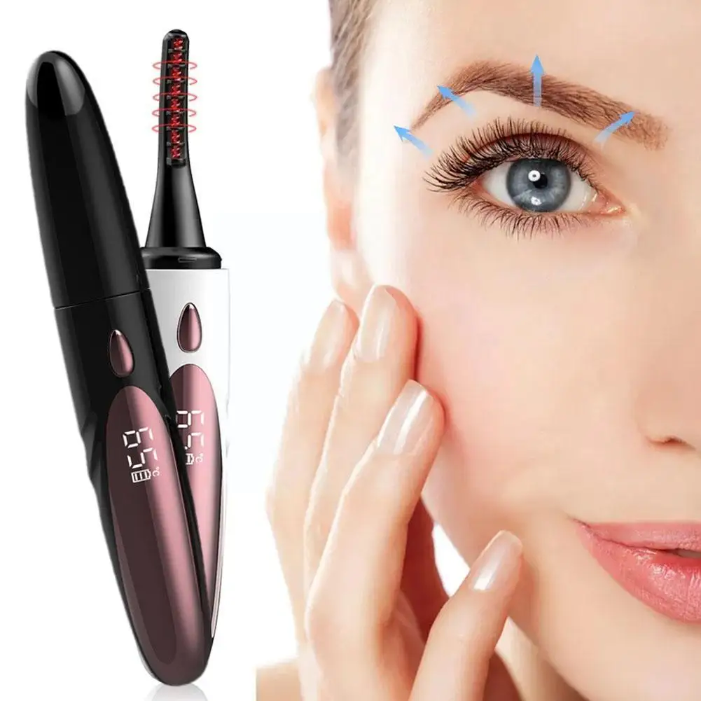 

Mini Eyelash Styling Makeup Tool Curler Electric Mascara Eye Lasting Beauty Long Cosmetic Curling Lashes W7T4