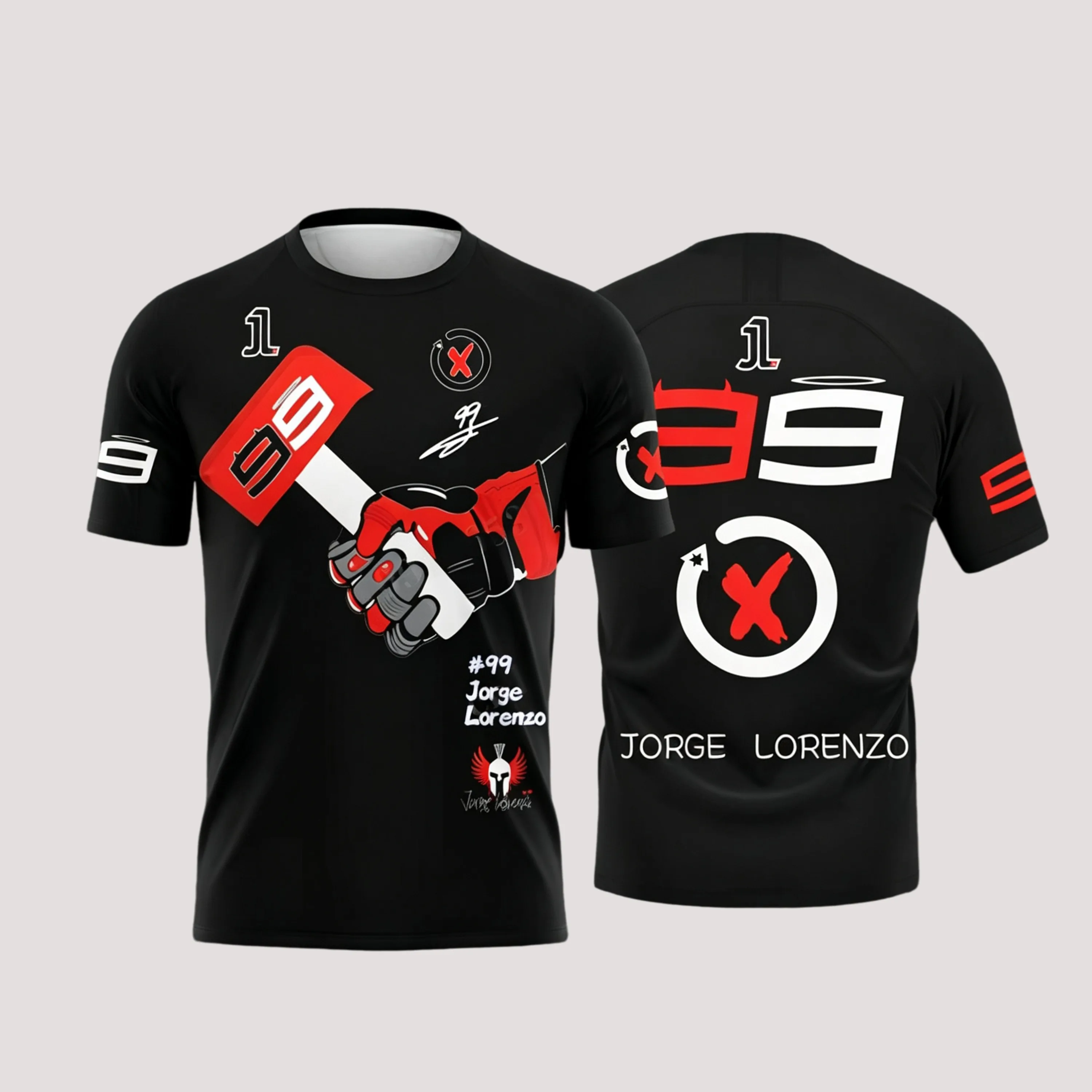 Фото 2026 Гоночный номер. Футболка с 3D-принтом Jorge Lorenzo Fan 99, мужская и женская, летняя, повседневная, с коротким рукавом, одежда для фанатов №4