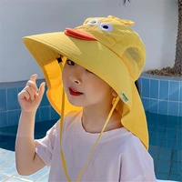 4 10 years summer children hat large brimmed sunscreen hats sun hat kids wide brim beachfisherman hat outdoor essential sun caps